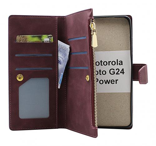 billigamobilskydd.seXL Standcase Luxury Wallet Motorola Moto G24 Power