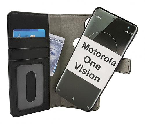 CoverinSkimblocker Magnet Wallet Motorola One Vision