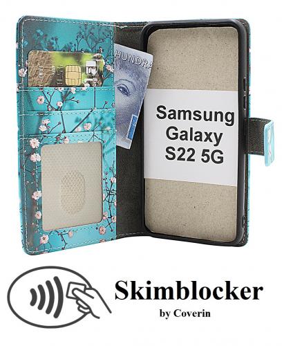 CoverinSkimblocker Samsung Galaxy S22 5G Magnet Phone Wallet Design