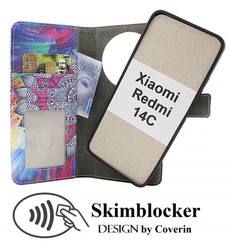 CoverinSkimblocker Xiaomi Redmi 14C Magnet Phone Wallet Design