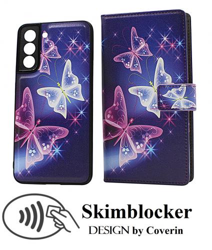 CoverinSkimblocker Samsung Galaxy S21 FE 5G Magnet Phone Wallet Design