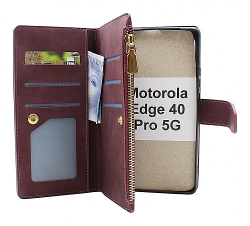 billigamobilskydd.seXL Standcase Luxury Wallet Motorola Edge 40 Pro 5G