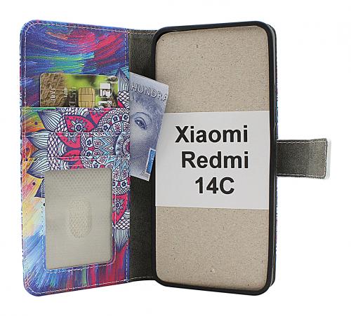 CoverinSkimblocker Xiaomi Redmi 14C Magnet Phone Wallet Design