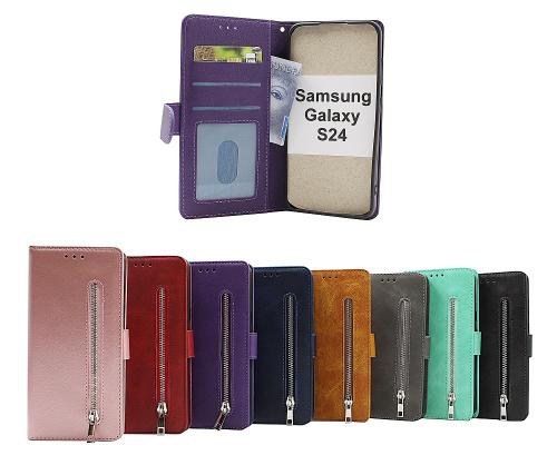 billigamobilskydd.seZipper Standcase Wallet Samsung Galaxy S24 5G (SM-S921B/DS)