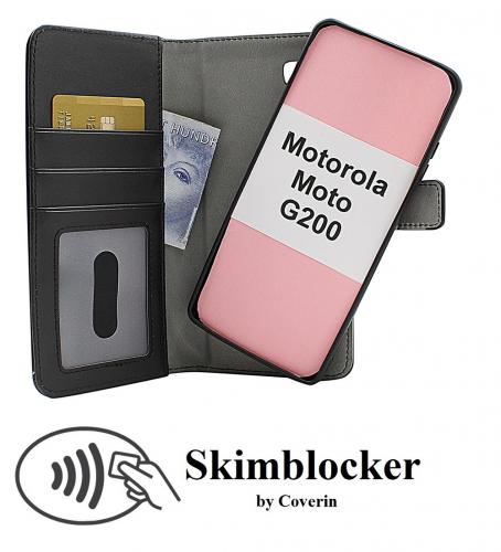 CoverinSkimblocker Magnet Wallet Motorola Moto G200