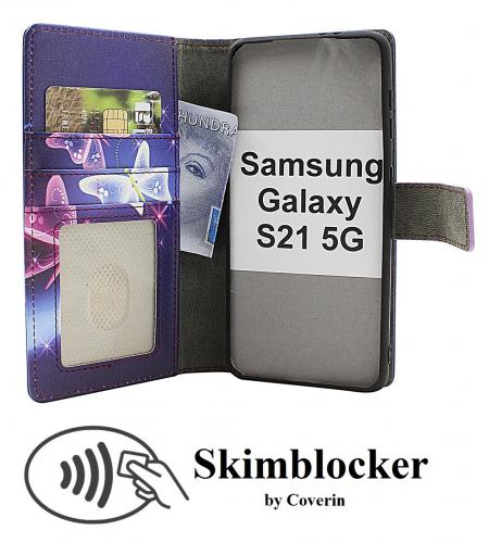 CoverinSkimblocker Samsung Galaxy S21 5G Magnet Phone Wallet Design