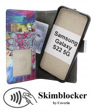 CoverinSkimblocker Samsung Galaxy S22 5G Magnet Phone Wallet Design