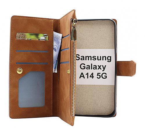 billigamobilskydd.seXL Standcase Luxury Wallet Samsung Galaxy A14 4G / 5G