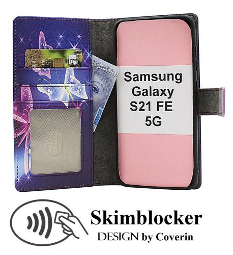 CoverinSkimblocker Samsung Galaxy S21 FE 5G Magnet Phone Wallet Design