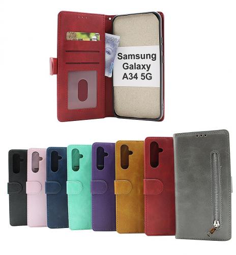 billigamobilskydd.seZipper Standcase Wallet Samsung Galaxy A34 5G