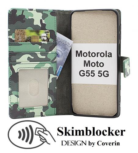 CoverinSkimblocker Motorola Moto G55 5G Phone Wallet Design