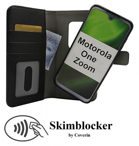 CoverinSkimblocker Magnet Wallet Motorola One Zoom