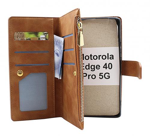 billigamobilskydd.seXL Standcase Luxury Wallet Motorola Edge 40 Pro 5G