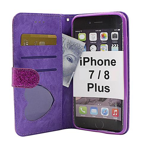 billigamobilskydd.seStandcase Glitter Wallet iPhone 7 Plus / 8 Plus