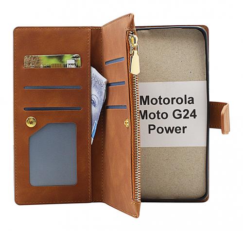 billigamobilskydd.seXL Standcase Luxury Wallet Motorola Moto G24 Power