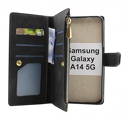 billigamobilskydd.seXL Standcase Luxury Wallet Samsung Galaxy A14 4G / 5G