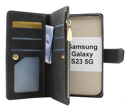 billigamobilskydd.seXL Standcase Luxury Wallet Samsung Galaxy S23 5G