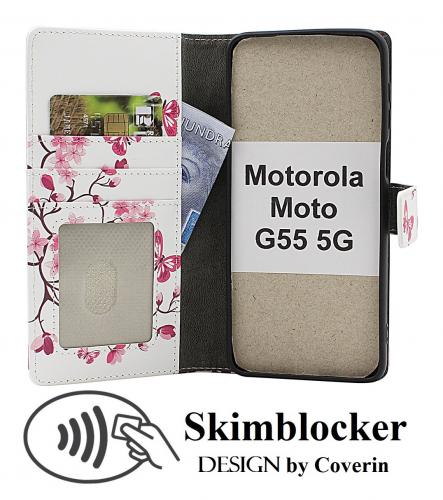 CoverinSkimblocker Motorola Moto G55 5G Phone Wallet Design