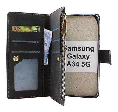 billigamobilskydd.seXL Standcase Luxury Wallet Samsung Galaxy A34 5G