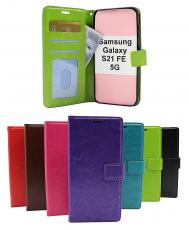 billigamobilskydd.se Crazy Horse Wallet Samsung Galaxy S21 FE 5G (SM-G990B)