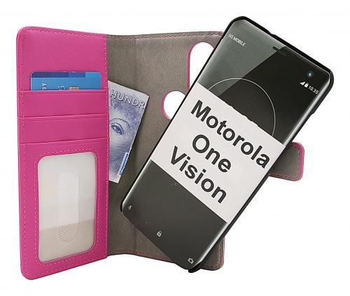 CoverinSkimblocker Magnet Wallet Motorola One Vision