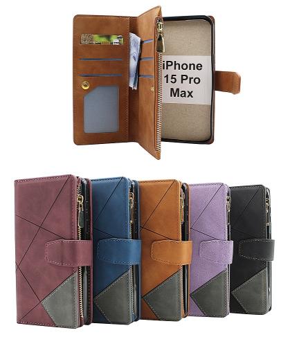 billigamobilskydd.seXL Standcase Luxury Wallet iPhone 15 Pro Max