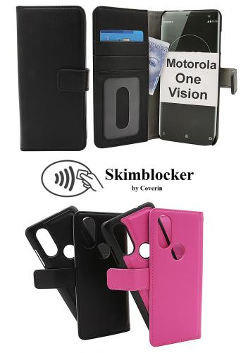 CoverinSkimblocker Magnet Wallet Motorola One Vision