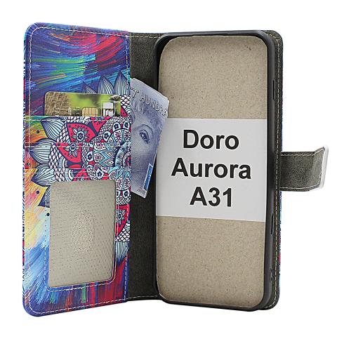 CoverinSkimblocker Doro Aurora A31 Magnet Phone Wallet Design