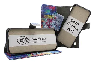CoverinSkimblocker Doro Aurora A31 Magnet Phone Wallet Design