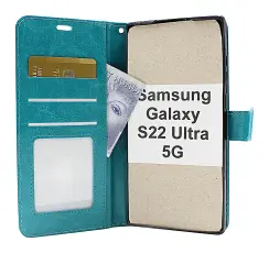 CoverinCrazy Horse Wallet Samsung Galaxy S22 Ultra 5G