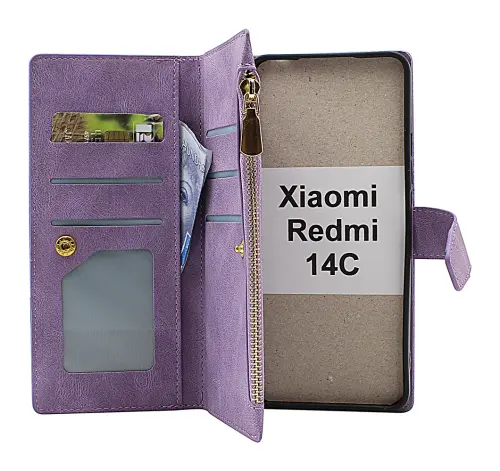 billigamobilskydd.seXL Xiaomi Redmi 14C Luxury Phone Wallet