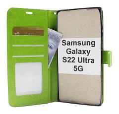 CoverinCrazy Horse Wallet Samsung Galaxy S22 Ultra 5G
