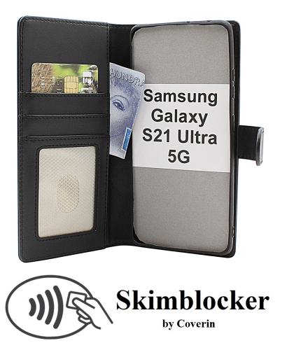 CoverinSkimblocker Samsung Galaxy S21 Ultra 5G Magnet Phone Wallet