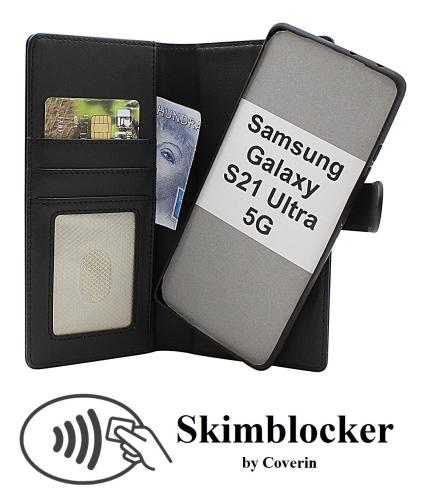 CoverinSkimblocker Samsung Galaxy S21 Ultra 5G Magnet Phone Wallet