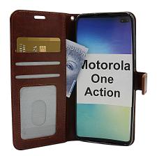 CoverinCrazy Horse Wallet Motorola One Action