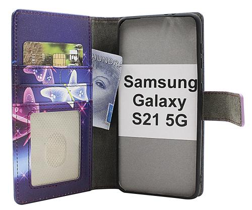 CoverinSkimblocker Samsung Galaxy S21 5G Magnet Phone Wallet Design