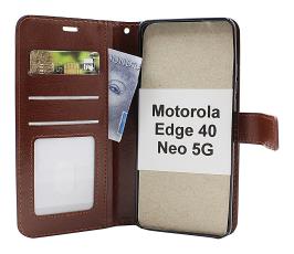 CoverinCrazy Horse Wallet Motorola Edge 40 Neo 5G