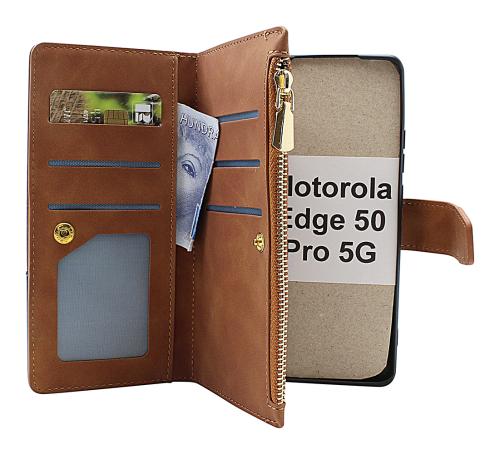 billigamobilskydd.seXL Standcase Luxury Wallet Motorola Edge 50 Pro 5G