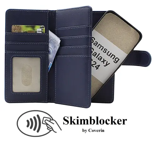 CoverinSkimblocker Samsung Galaxy S24 5G XL Magnet Phone Wallet