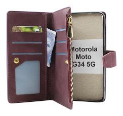 CoverinXL Standcase Luxury Wallet Motorola Moto G34 5G