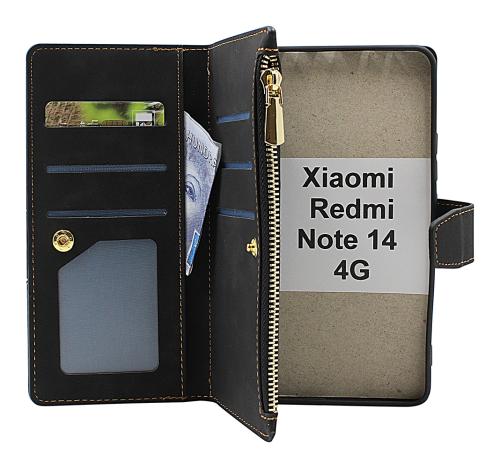 billigamobilskydd.seXL Xiaomi Redmi Note 14 4G Luxury Phone Wallet