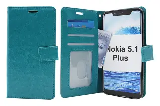 CoverinCrazy Horse Wallet Nokia 5.1 Plus
