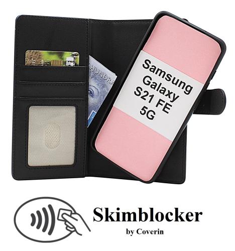 CoverinSkimblocker Samsung Galaxy S21 FE 5G Magnet Phone Wallet