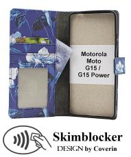 CoverinSkimblocker Motorola Moto G15 / G15 Power Phone Wallet Design