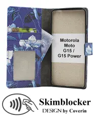 CoverinSkimblocker Motorola Moto G15 / G15 Power Phone Wallet Design