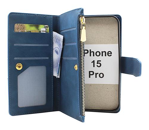 billigamobilskydd.seXL Standcase Luxury Wallet iPhone 15 Pro
