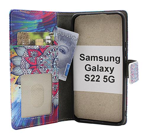 CoverinSkimblocker Samsung Galaxy S22 5G Magnet Phone Wallet Design