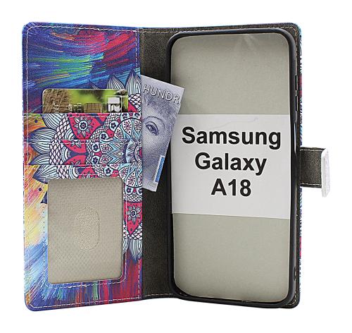 CoverinSkimblocker Samsung Galaxy A18 LTE Magnet Phone Wallet Design