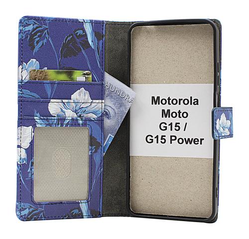CoverinSkimblocker Motorola Moto G15 / G15 Power Phone Wallet Design