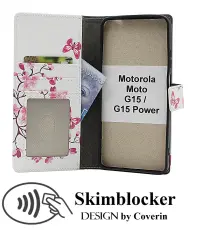 CoverinSkimblocker Motorola Moto G15 / G15 Power Phone Wallet Design
